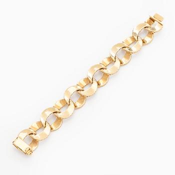 Armband, 14K guld, importstämplar Tillander 1968.