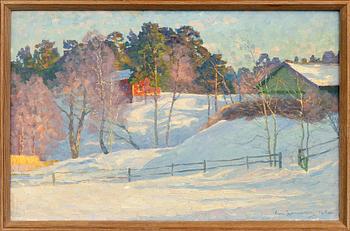 Carl Johansson, olja på duk, signerad, daterad 1925.