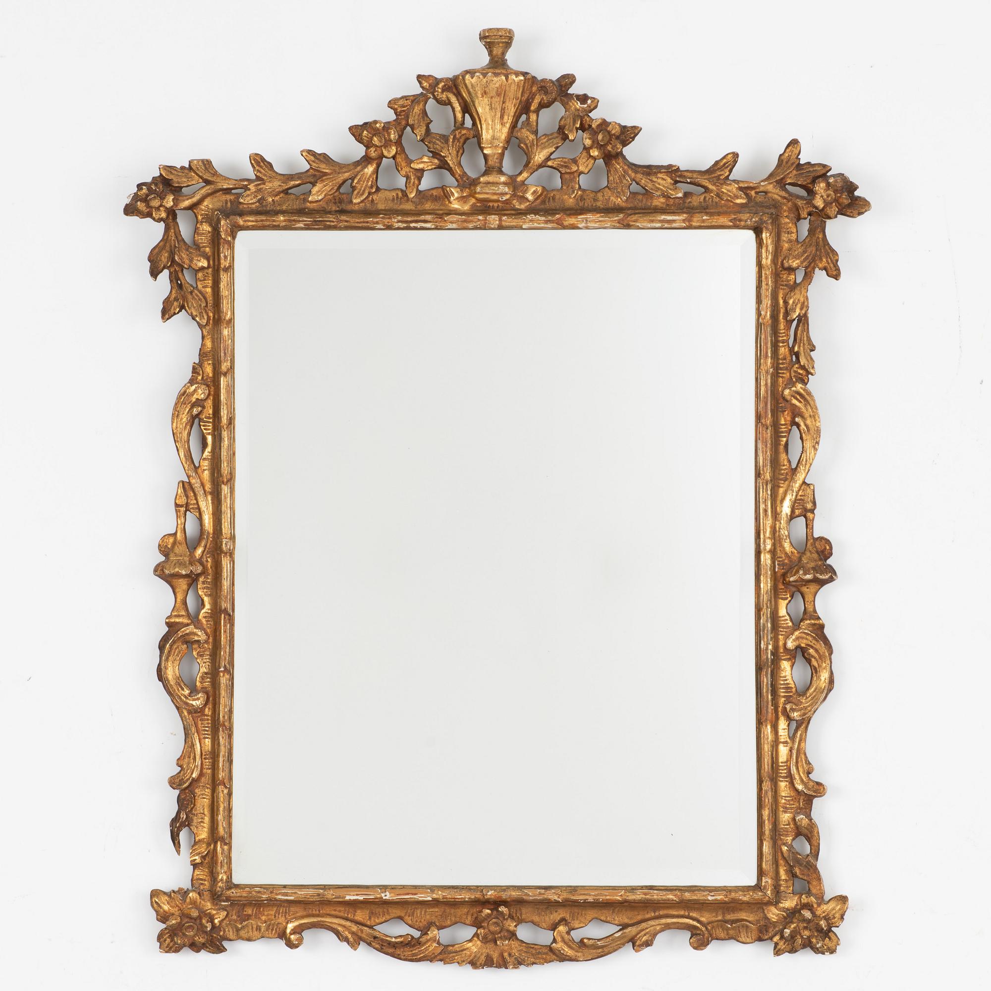 Mirror, Rococo style, circa 1900.