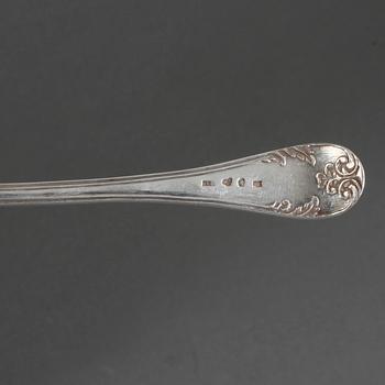 DESSERTSKEDAR, 11 st, silver, Sverige, 1800-tal, vikt 248 g.