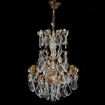 A Rococo style chandeleir, second half of the 20th century. Height ca 56 cm.