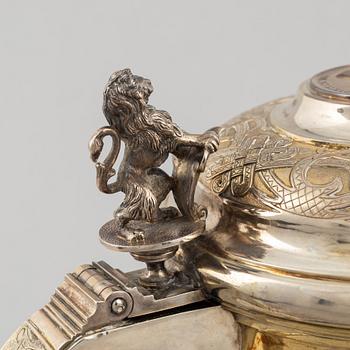A Swedish silver tankard, mark of CG Hallberg, Stockholm 1887.