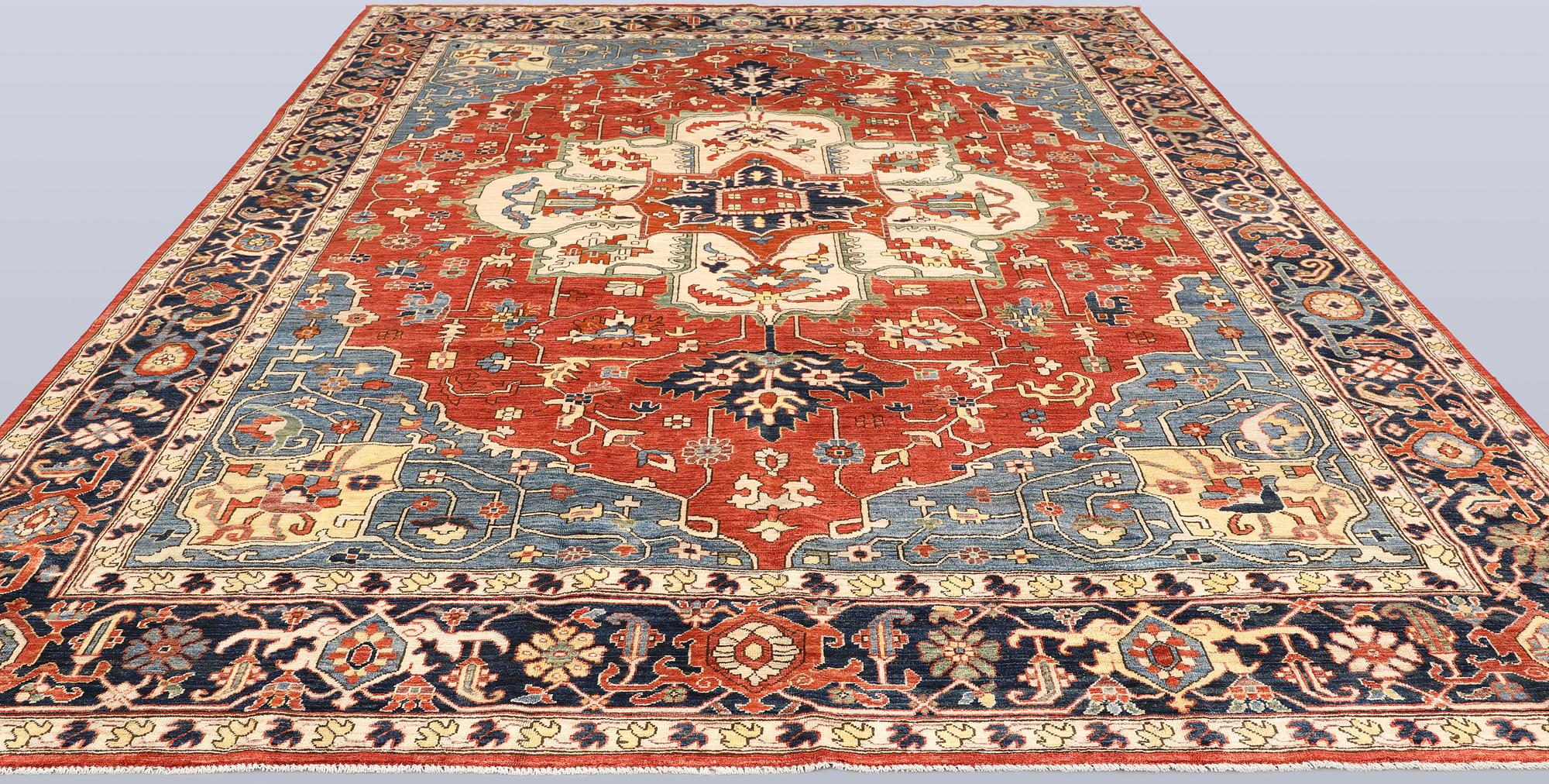 A Ziegler Heriz design carpet, 372 x 274 cm.