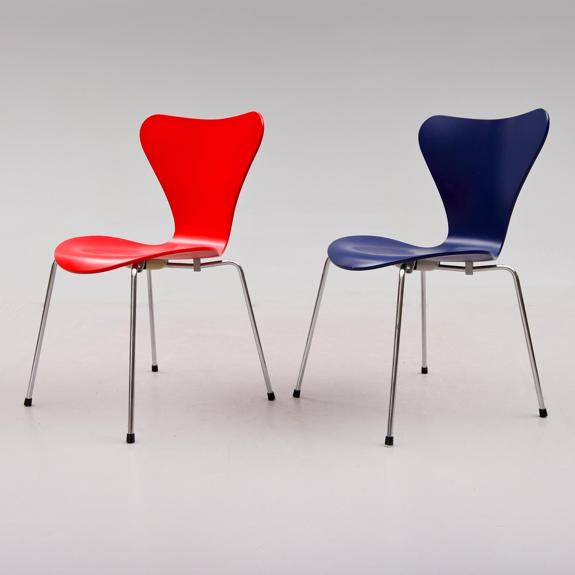 STOLAR, 2 st, "Sjuan", Arne Jacobsen, Fritz Hansen.
