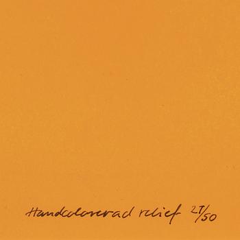 Beck & Jung, handkolorerad relief, signerad Beck o Jung, daterad 1975 och numrerad 27/50.