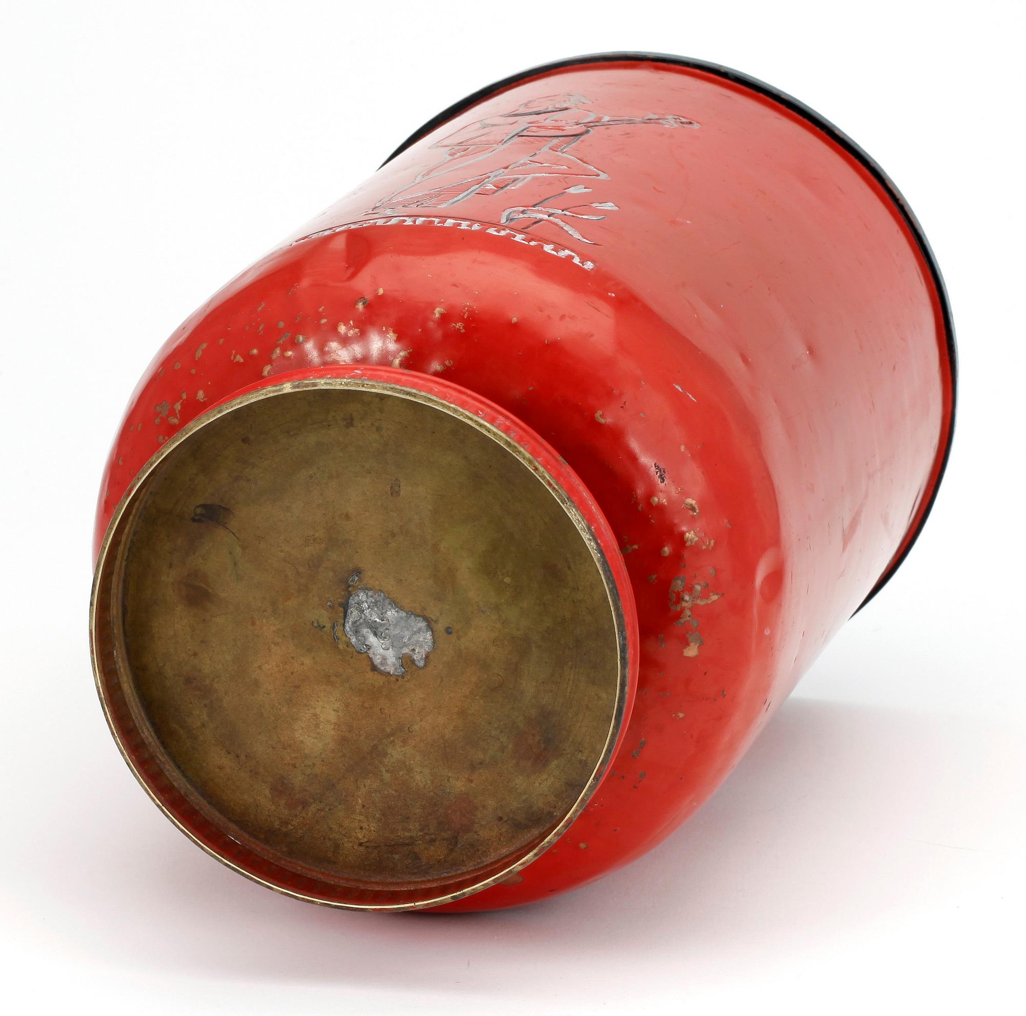 VINKYLARE, mässing/koppar. Art deco, 1900-talets första hälft, signerad O.S.