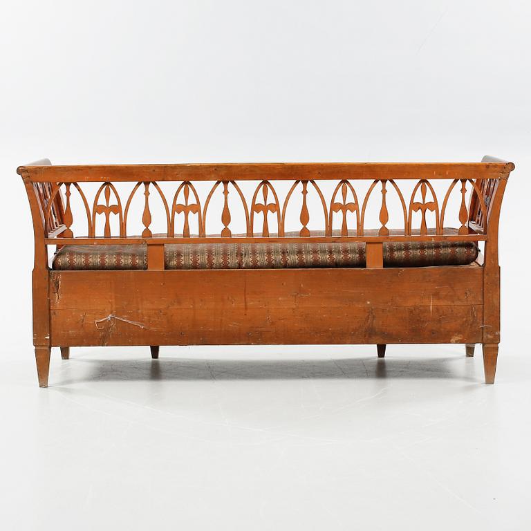 A late gustavian sofa from Lindome, made in early 19th century.