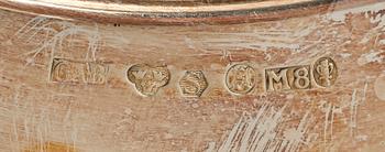 TALLRIKAR, 6 st, silver, GAB, Stockholm, 1938. Total vikt ca 2180 g.