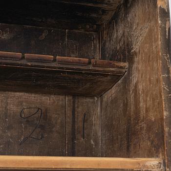 A painted cabinet, Värmland, dated 1847.