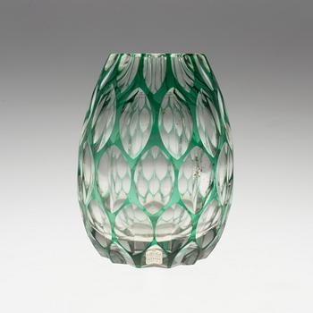 A glass vase designed by Elis Bergh for Kosta, 1940´s.