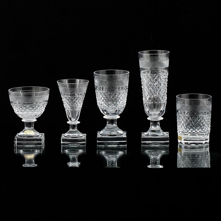 GLASSERVIS, 88 delar, "Kent", Kosta.