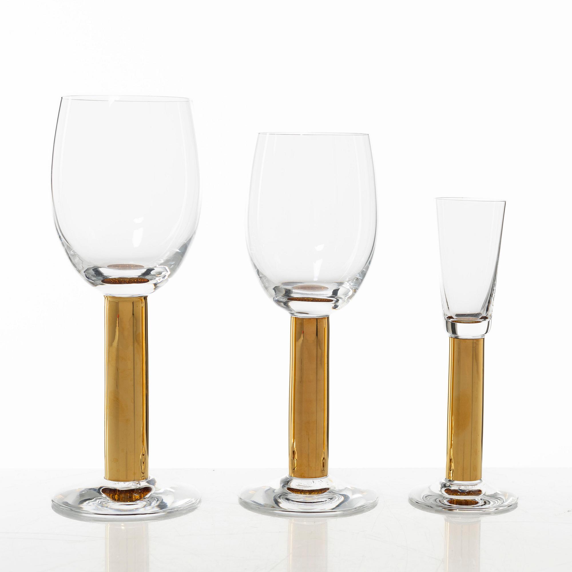 Gunnar Cyrén, glasservis, 26 delar, "Nobel", Orrefors.