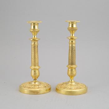 A pair of Empire candlesticks, first half of the 19th century.