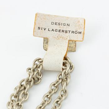 Siv Lagerström, two necklaces white metal.