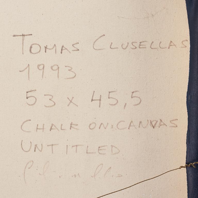 Tomas Clusellas, akryl och krita på duk, signerad och daterad 1993 a tergo.
