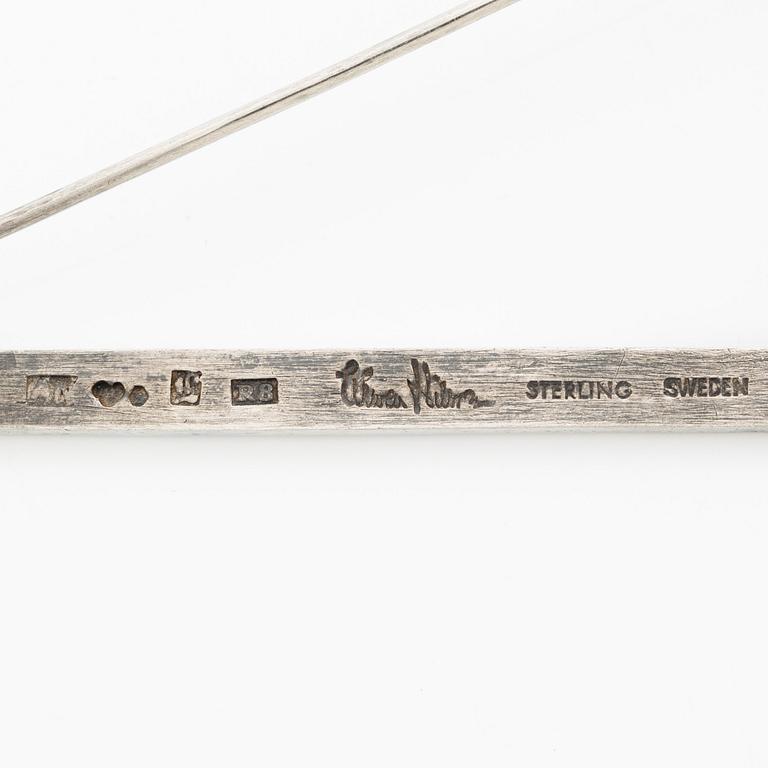 Wiwen Nilsson, a monogram brooch, sterling silver, Lund 1943.