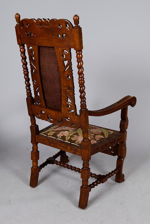 KARMSTOL, barockstil, 1900-talets första hälft.