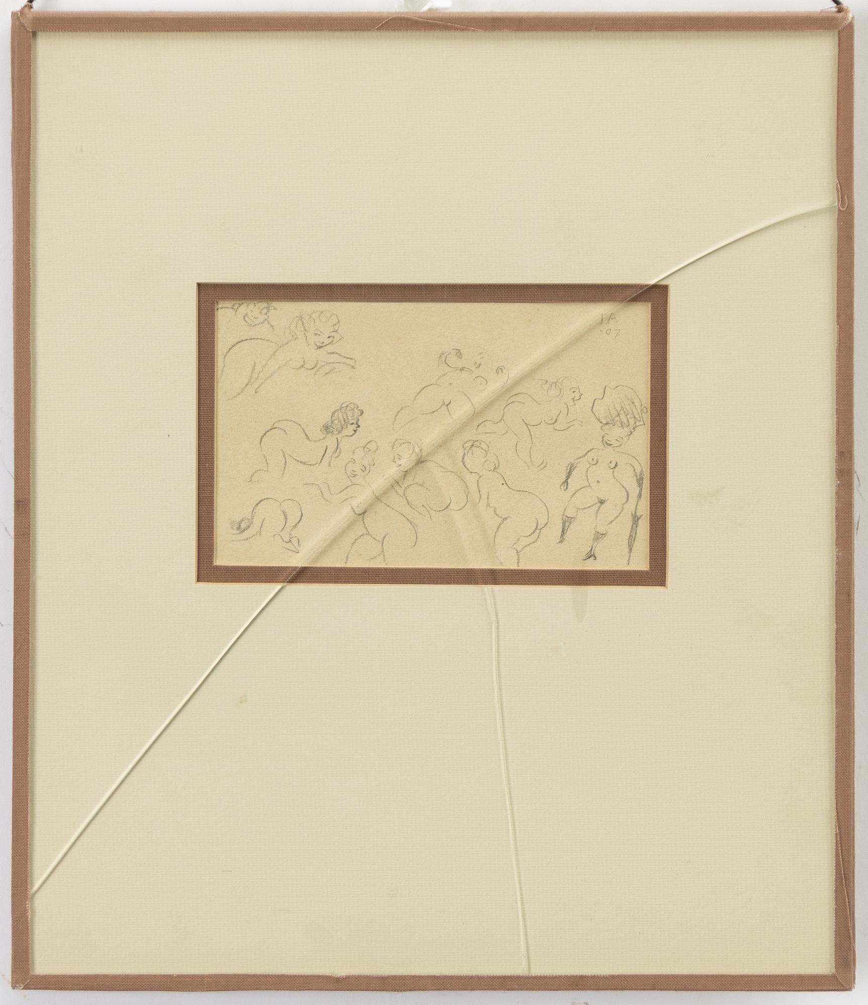 Ivar Arosenius, Model sketches, 2 pcs/double-sided.