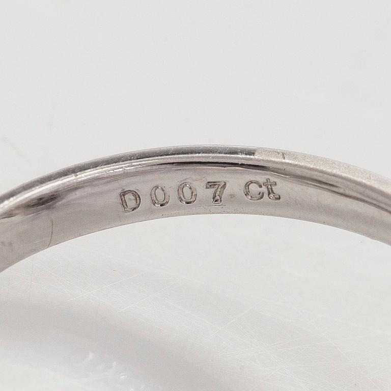 Ring, briljantslipad diamant, 18K vitguld.