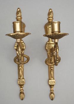 VÄGGLAMPETTER, 1 par, mässing, "Törne", Ikeas 1700-tals serie.