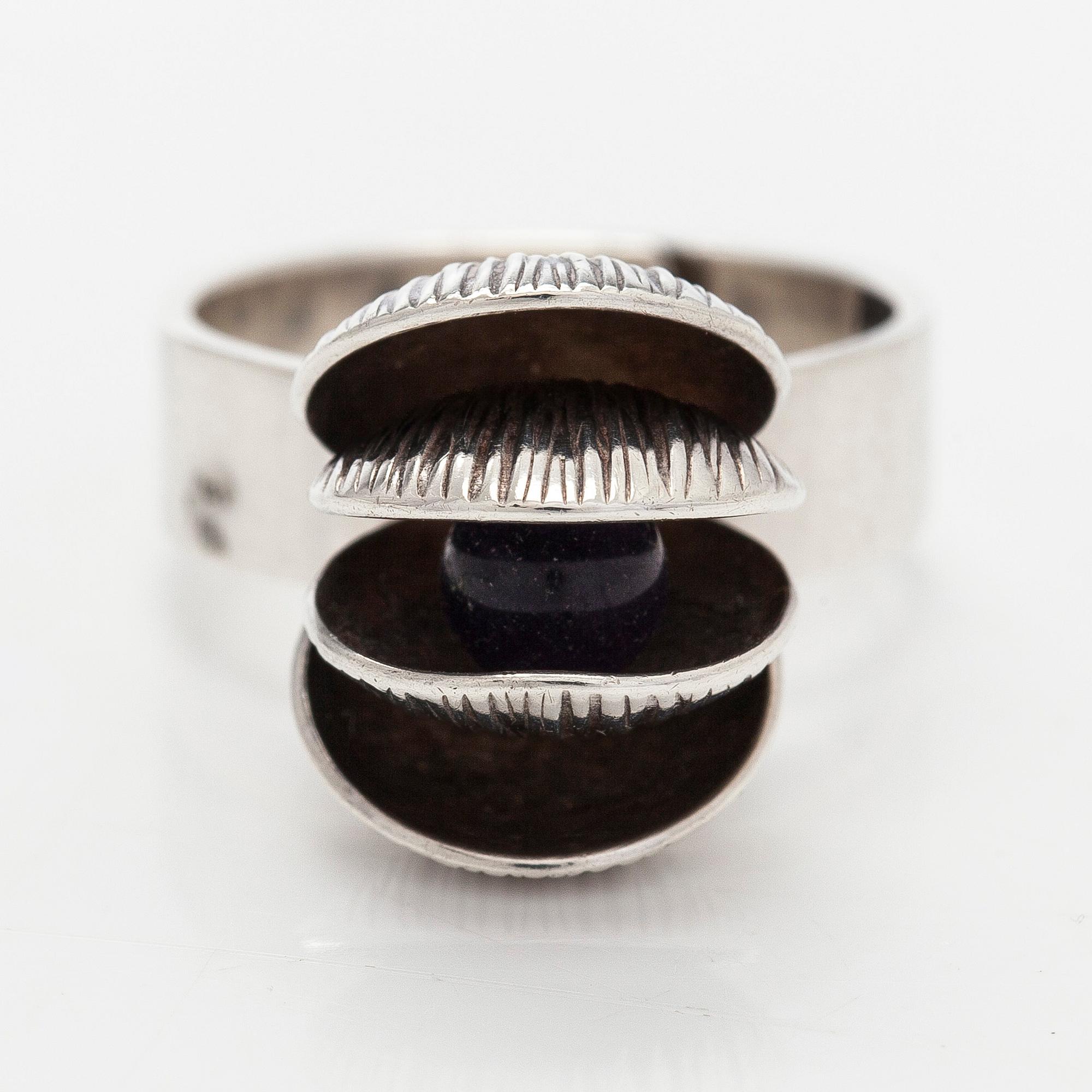 Elis Kauppi, sormus, ametisti, hopea, Kupittaan Kulta, Turku 1970.