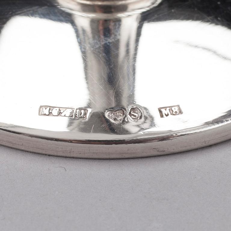 BÄGARE, 12 st, silver, svenska stämplar, 1930-tal. Tot vikt ca 720 g.