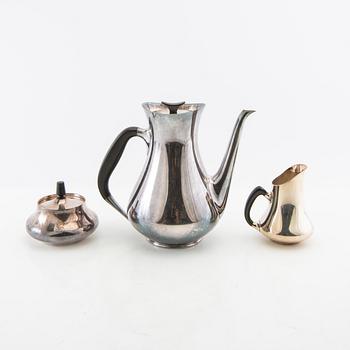 Hans Bunde coffee service 3 dl Cohr Denmark silver plate mid-20th century.