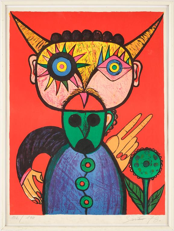 OKÄND KONSTNÄR, Serigrafi, signerad och daterad -78, numrerad 102/190.