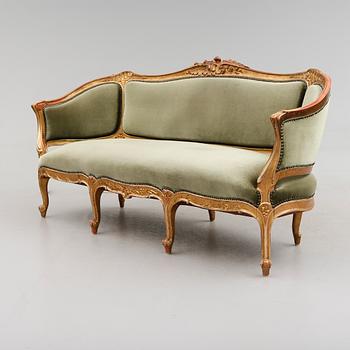 SOFFA, rokokostil, omkring år 1900.