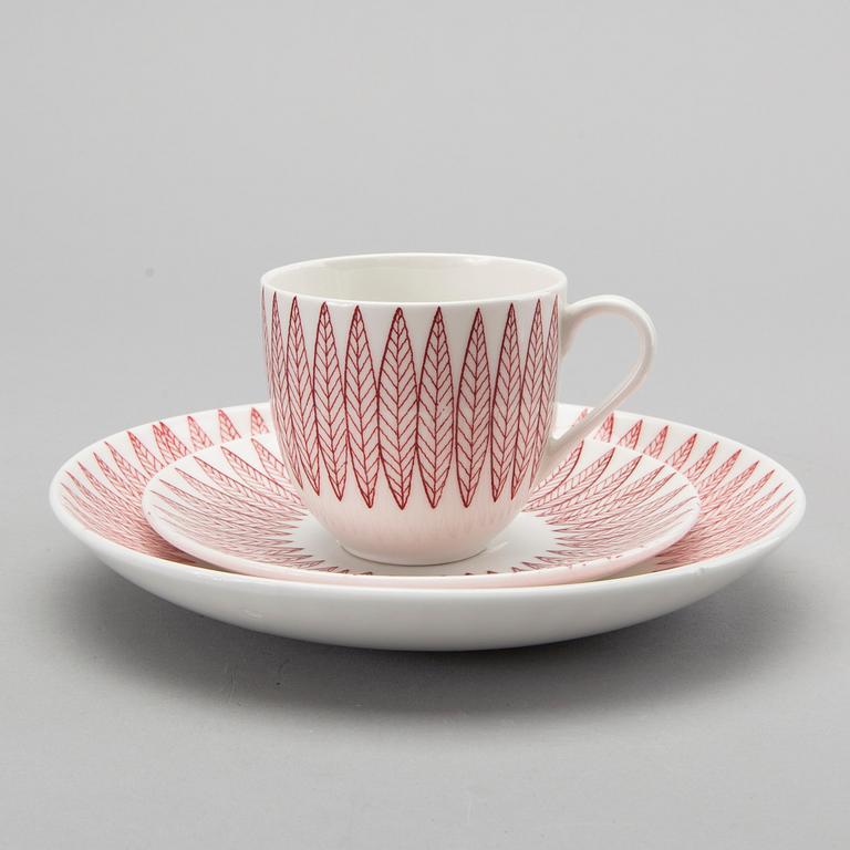 STIG LINDBERG, Servisdelar 27 st, "Salix" Benporslin, Gustavsberg,