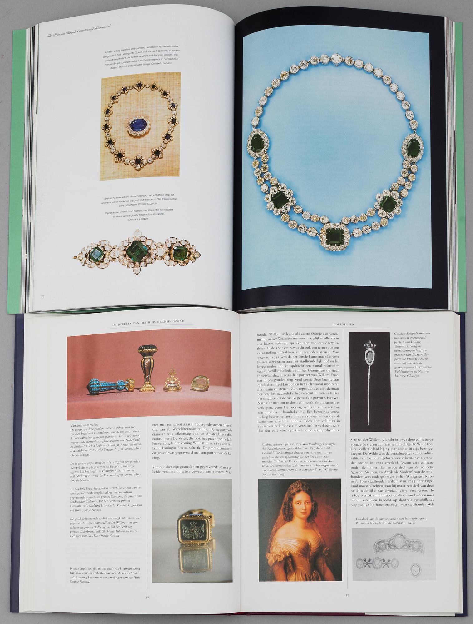 BOOKS, 4 vol, about Jewellery.