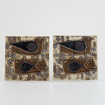 Lisa Larson,  väggplaketter, ett par, Gustavsberg.