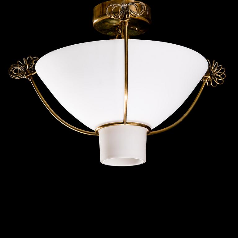 PAAVO TYNELL, A CEILING LIGHT. Marked Idman.