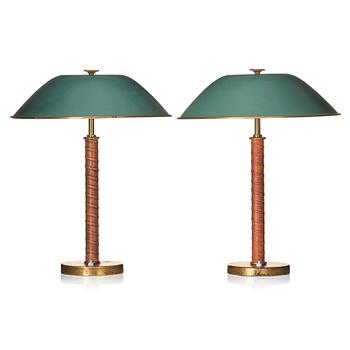 Bertil Brisborg, a pair of table lamps, model "30595", Nordiska Kompaniet, 1940s.