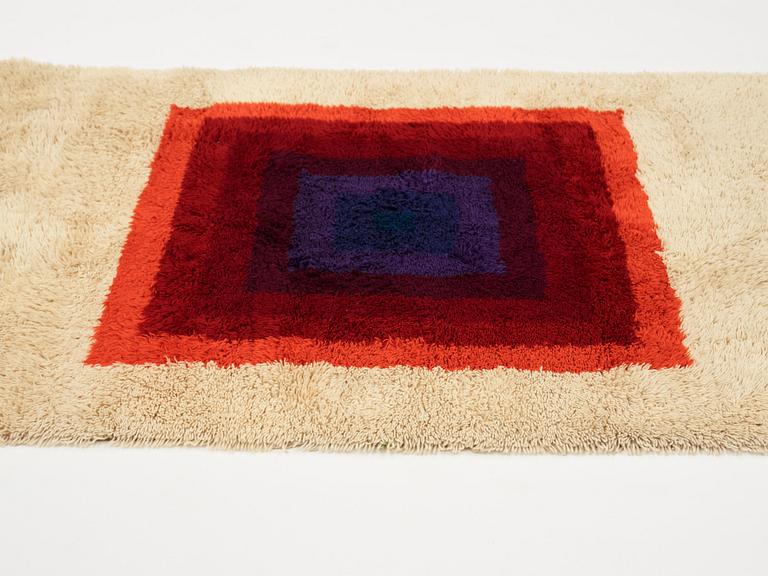 Verner Panton, a carpet, "Square, Multi colour", machine made pile, ca 199,5 x 137 cm, designed by Verner Panton.