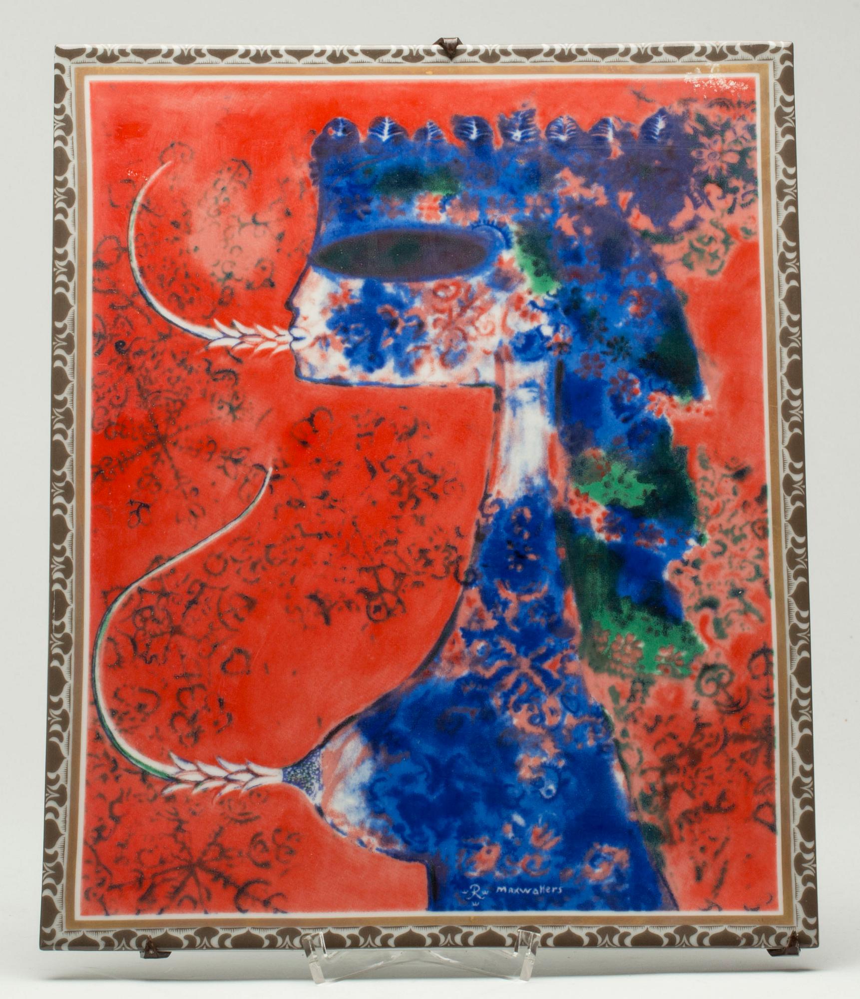 MAX WALTER SVANBERG, väggplakett, porslin. Röstrand.