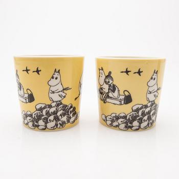 Moomin mugs, a pair, porcelain, Arabia, Finland 1990-1993.