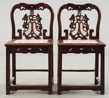 STOLAR, ett par, Kina, sannolikt runt år 1900.