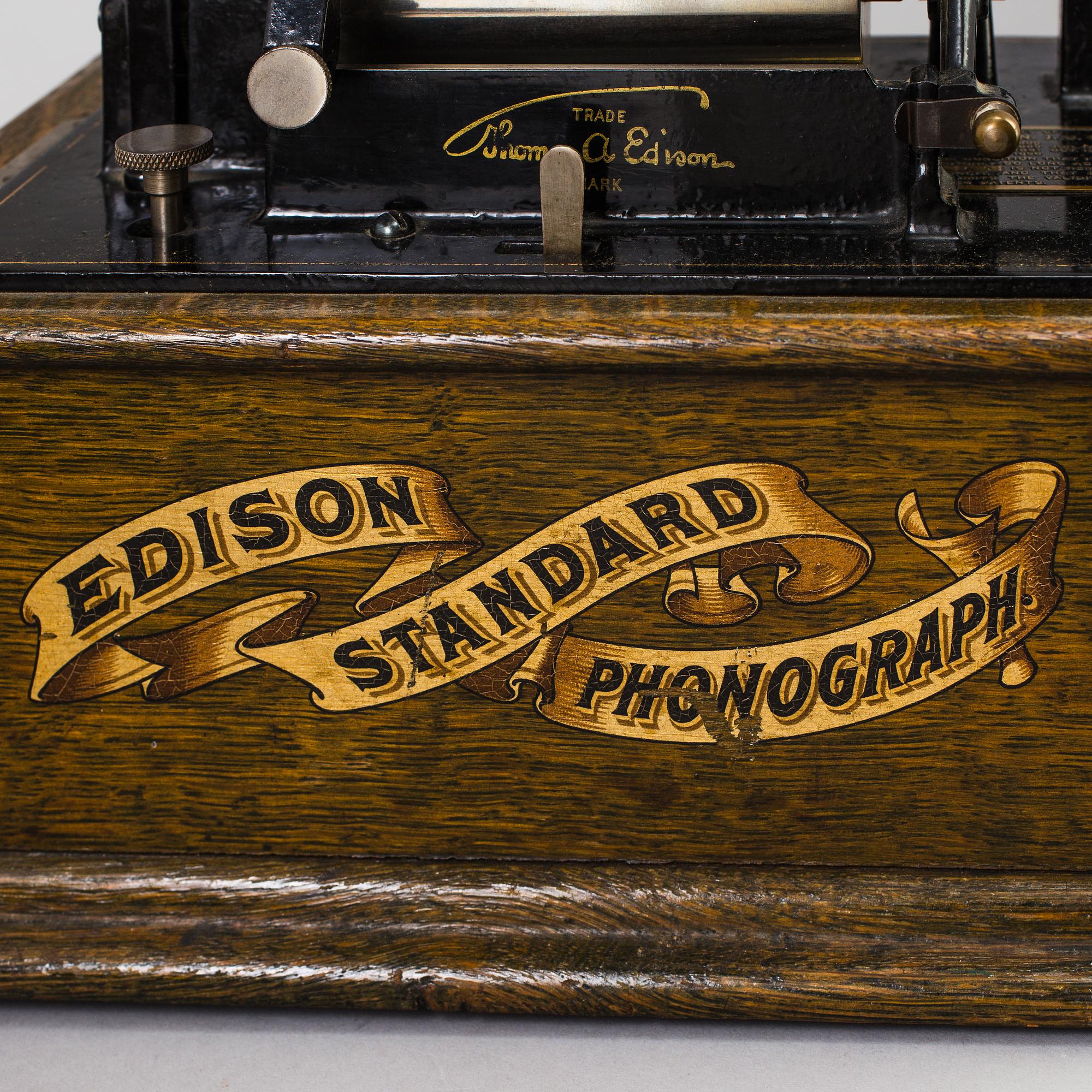 A phonograph, Edison, late 19th century.