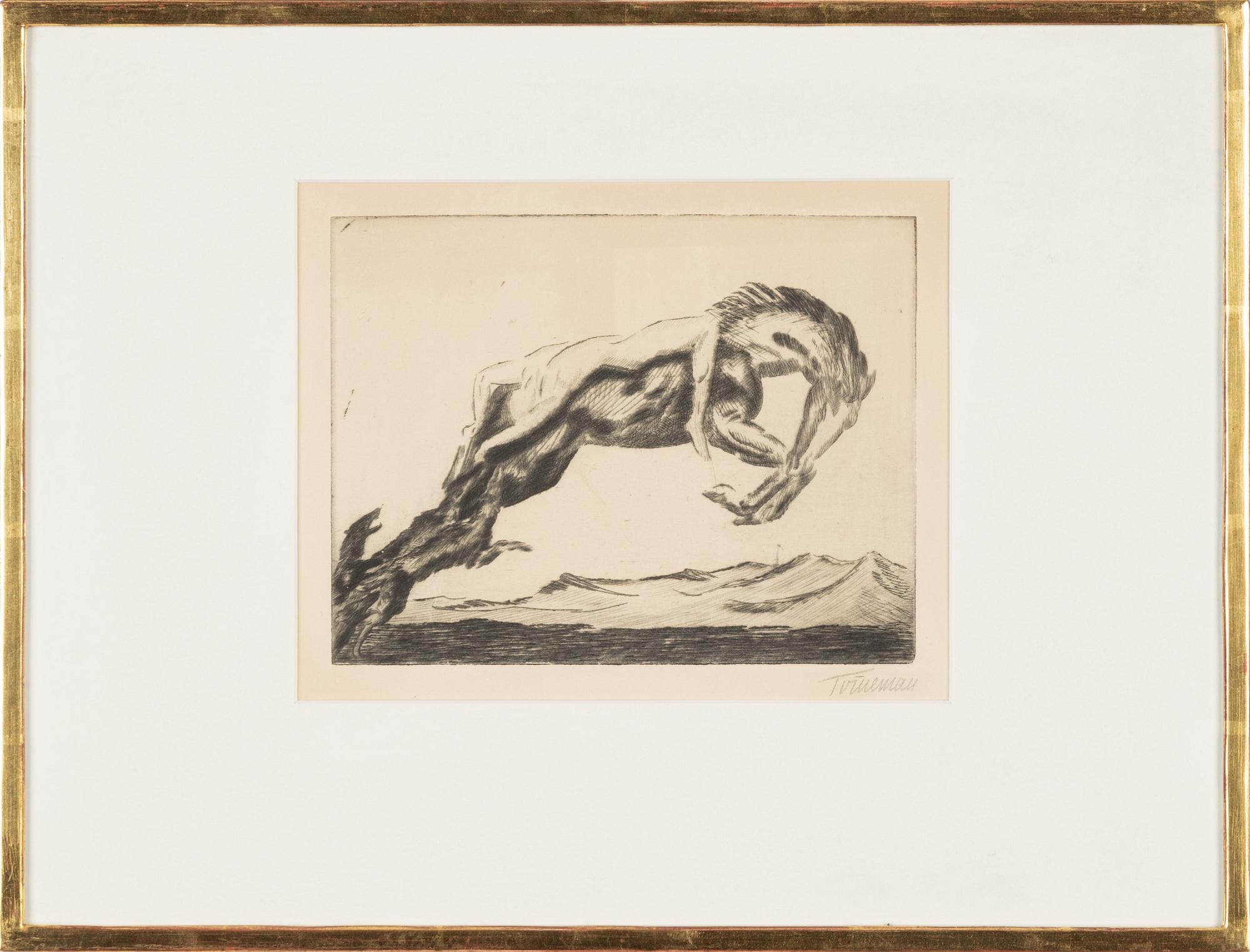 Axel Törneman, etching, signed.