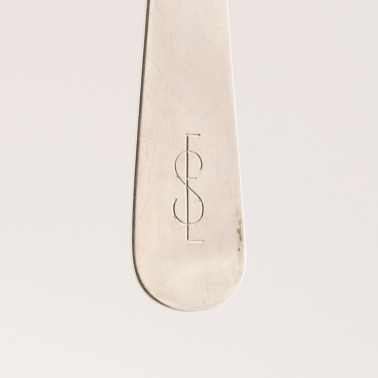 Wiwen Nilsson, a set of four silver serving cutlery, Lund, SWeden 1967 and 1970.