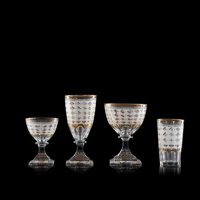 A Swedish Kosta 'Odelberg' glass service. (48 pieces).