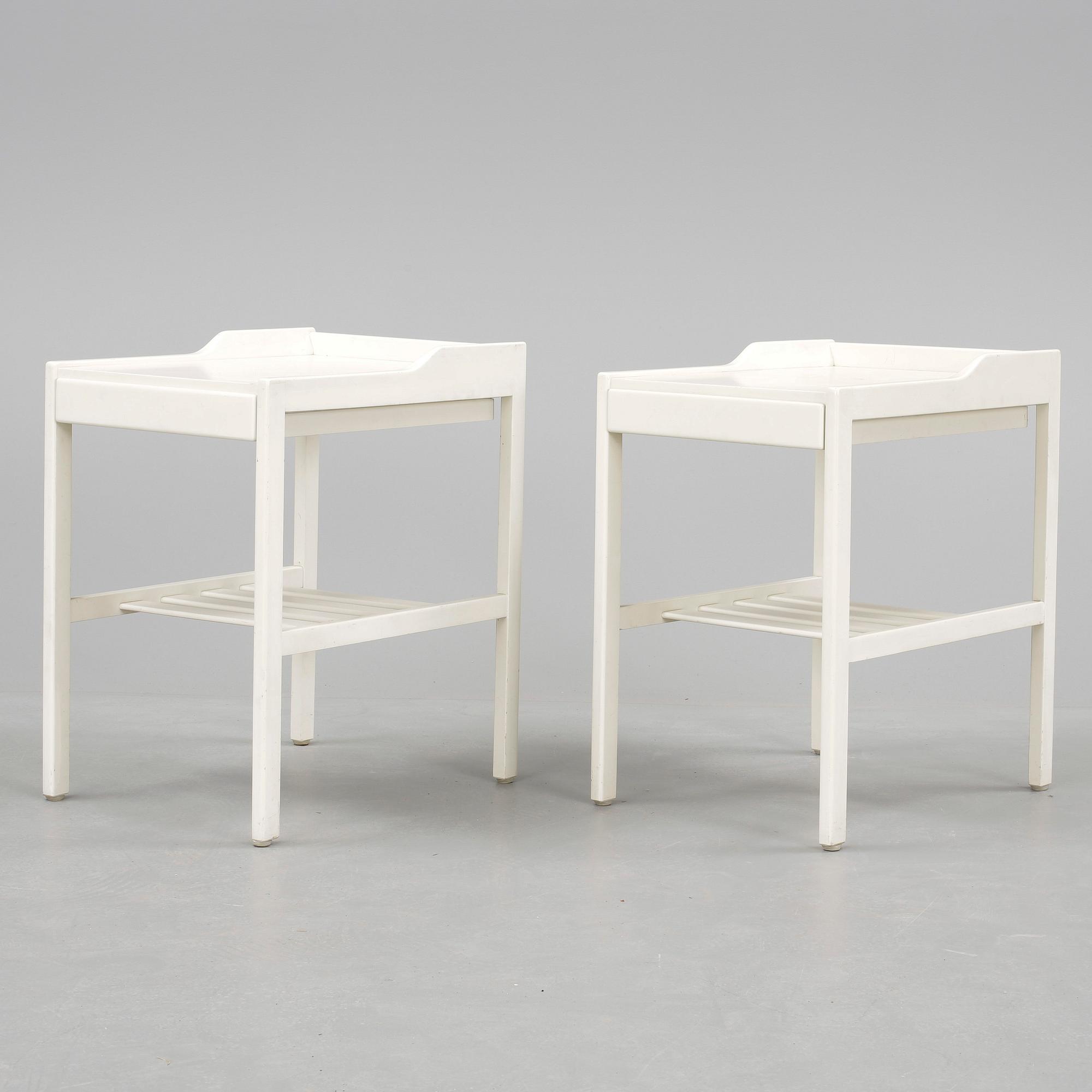 SÄNGBORD, ett par, Bertil Fridhagen, Bodafors, 1960-tal.