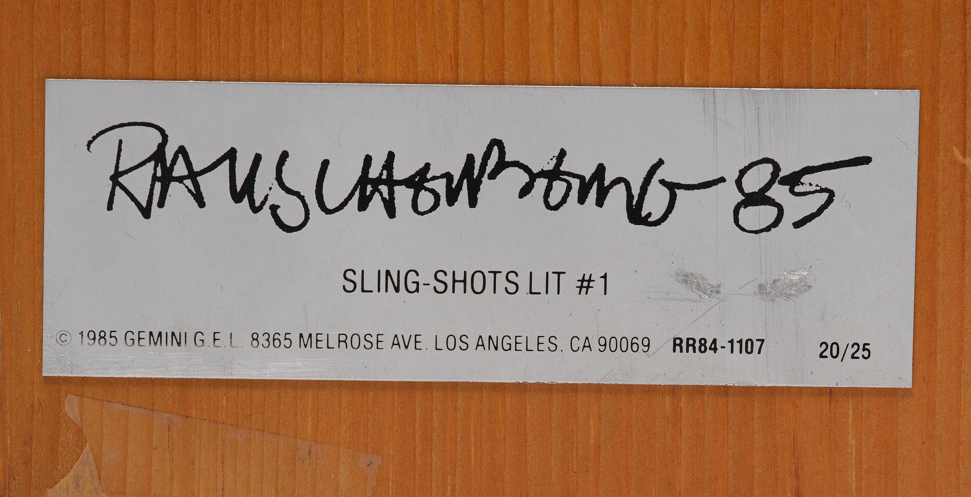 Robert Rauschenberg, Sling-Shots Lit #1.