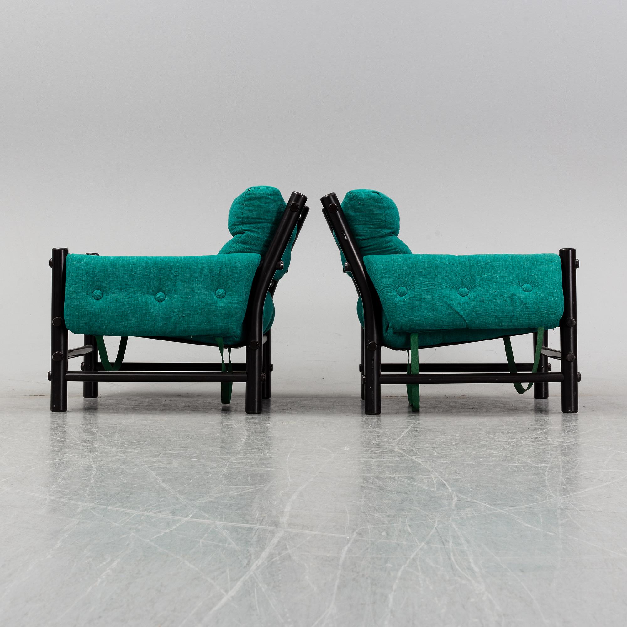 Sylve Stenqvist, a pair of 'Gille' armchairs, Artex Torgner, 1970's.