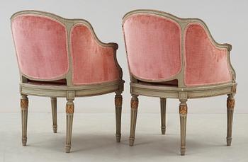 BERGERER, ett par, Louis XVI-stil, 1900-tal-talets första hälft.