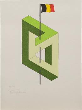 OSCAR REUTERSVÄRD, färglitografier 15 st i mapp signerade och numrerade 43/190.