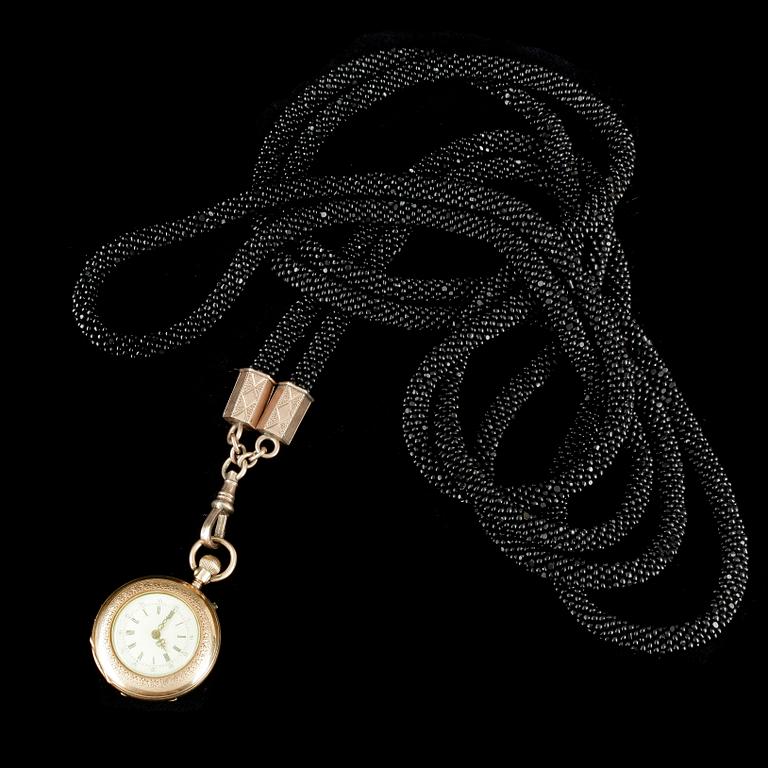 FICKUR, dam, 14k guld, 1900-talets början. Total vikt ur ca 24 gram.