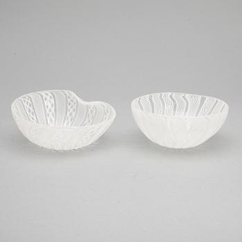 SKÅLAR, 2 st. Glas. Italien.