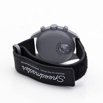 Swatch/Omega, MoonSwatch, Mission to the Moon, kronograf, armbandsur, 42 mm.